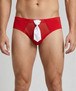 Cueca executivo com tule e gravatinha