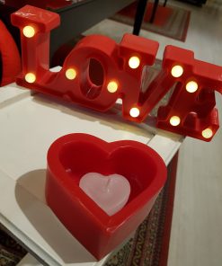 vela Coração Luminária - Dia dos Namorados