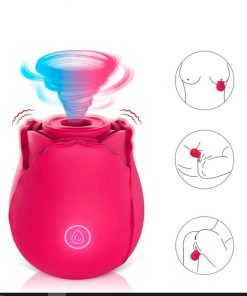 Rosa Vibrador e simulador de sucção sexo oral - Topotoys