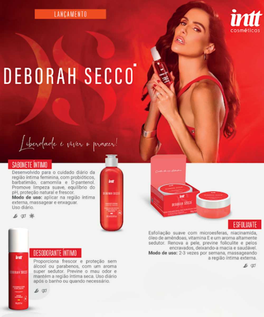 Lubrificante Íntimo Deslizante Deborah Secco - Efeito Quente e Sabor Frutas Vermelhas- Intt - Imagem 3