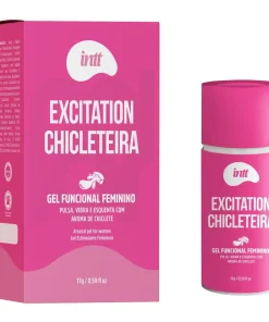Gel excitante feminino Intt Linha Collors sabor chiclete.