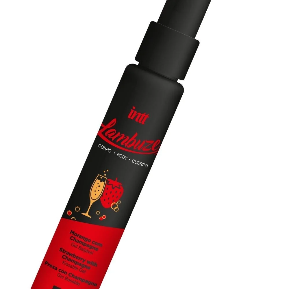 Lambuze Morango com Champagne gel beijável com efeito quente 55ml - Imagem 2