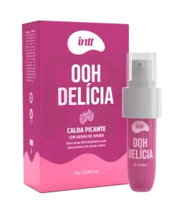Calda íntima picante OOH Delícia sabor Amora Linha Collors Intt 11g.