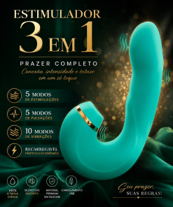 Estimulador clitoriano 3 em 1